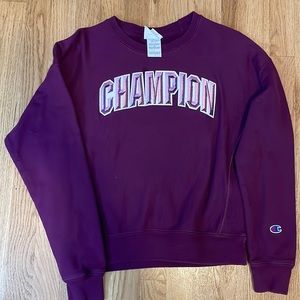 Purple Champion Crewneck- Size small- Barely worn, good condition. Fleece inside